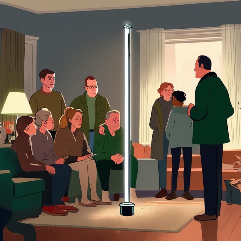 00223-2667381131-A group of upper_middle_class New_Yorker's gathered around a galvanized_metal thin_pole in a living room, family holiday, surly.png